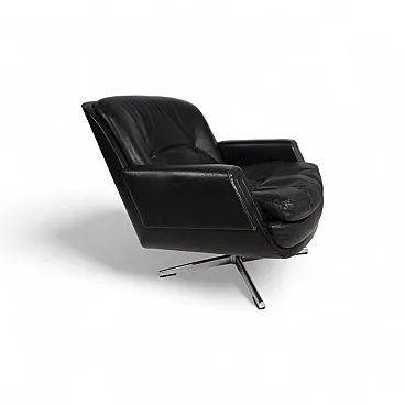 Eugen Schmidt leather lounge chair, 1960s