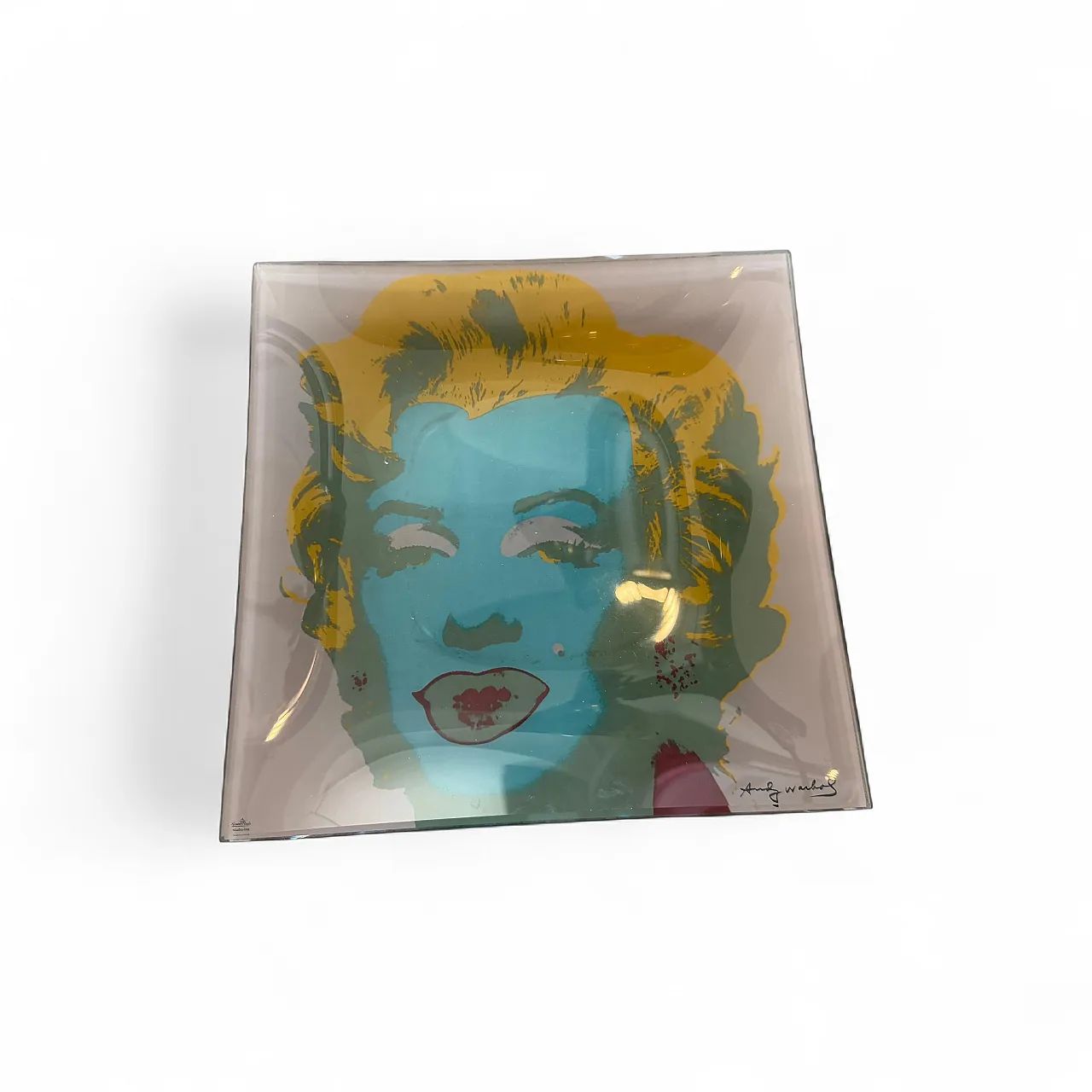 Vassoio in vetro Marylin Monroe di Andy Warhol per Rosenthal, anni '80 12