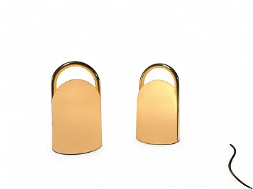 Pair of table lamps tender by Romolo Lanciani Tronconi, 1970s