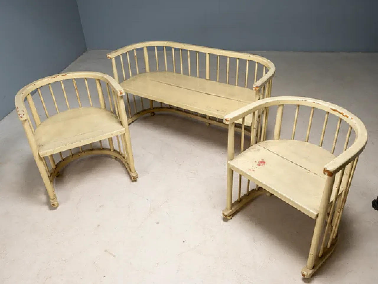 Gruppo di sedute Jugendstil di Josef Hoffmann, inizio '900 3