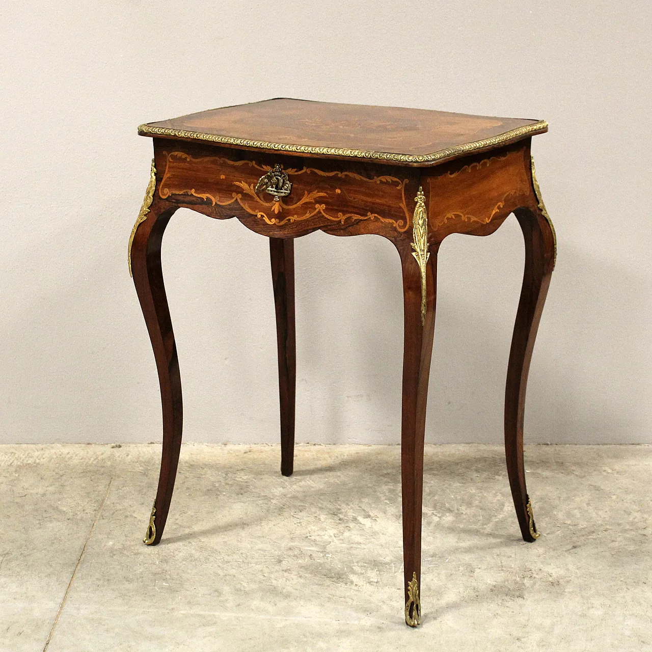 Napoleon III inlaid coffee table from the 19th century 1