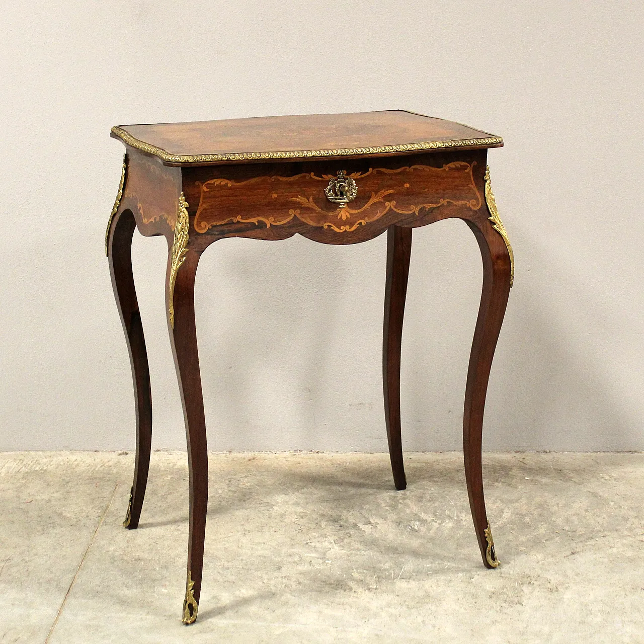 Napoleon III inlaid coffee table from the 19th century 2