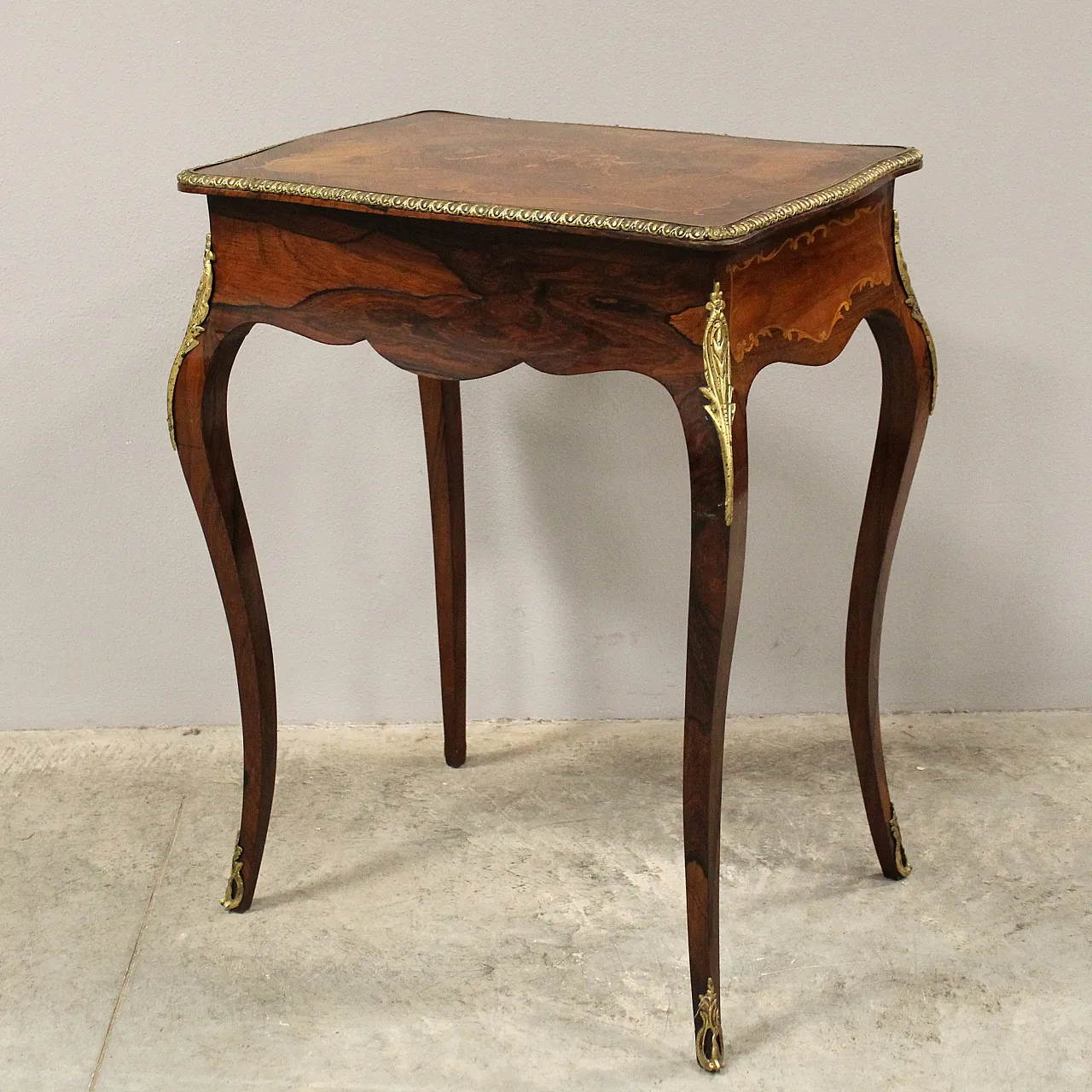 Napoleon III inlaid coffee table from the 19th century 5