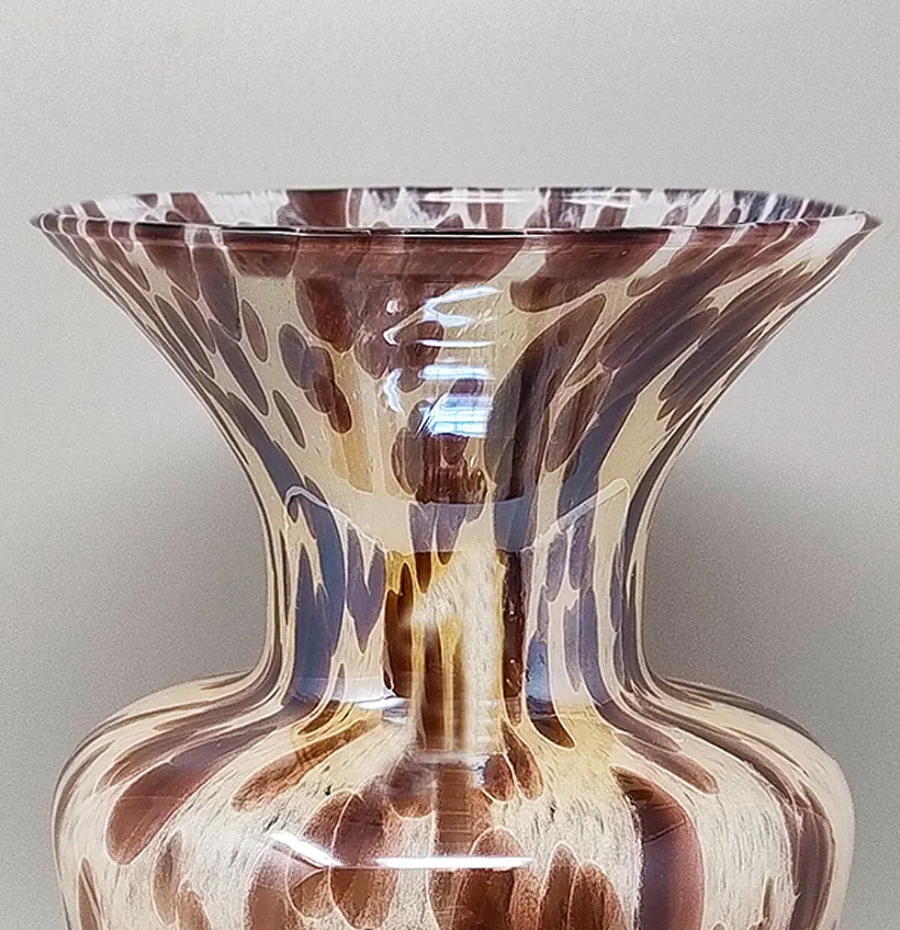 Vaso artigianale in vetro di Murano di Maestro del Vetro, anni '70 4