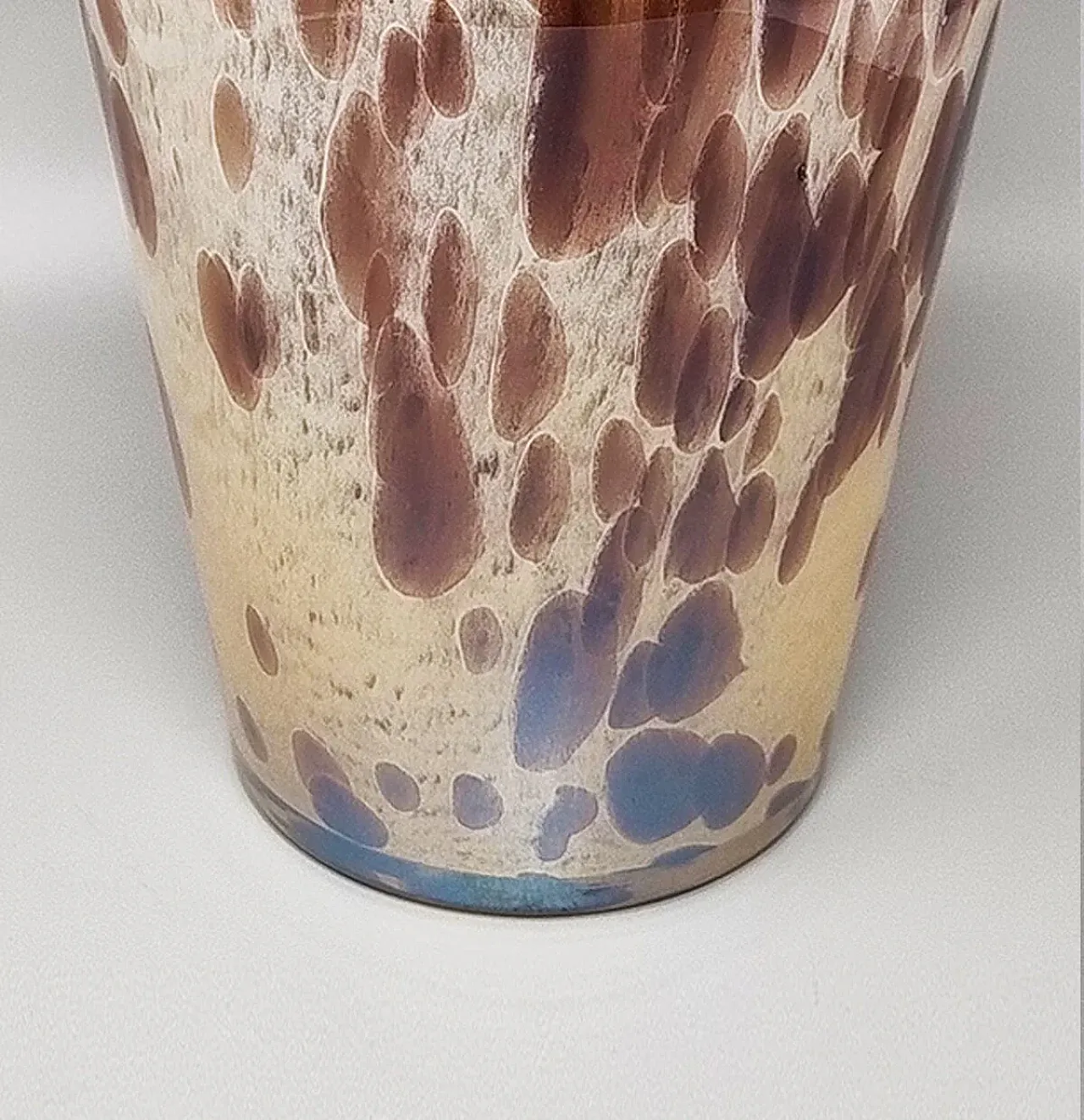 Vaso artigianale in vetro di Murano di Maestro del Vetro, anni '70 5