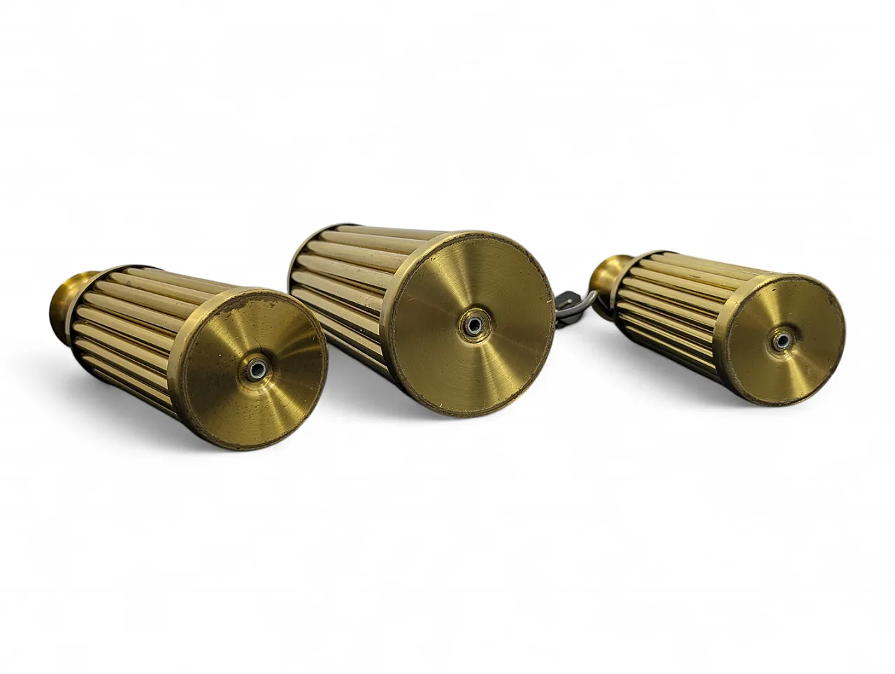 3 brass table lamps, 1970s 3