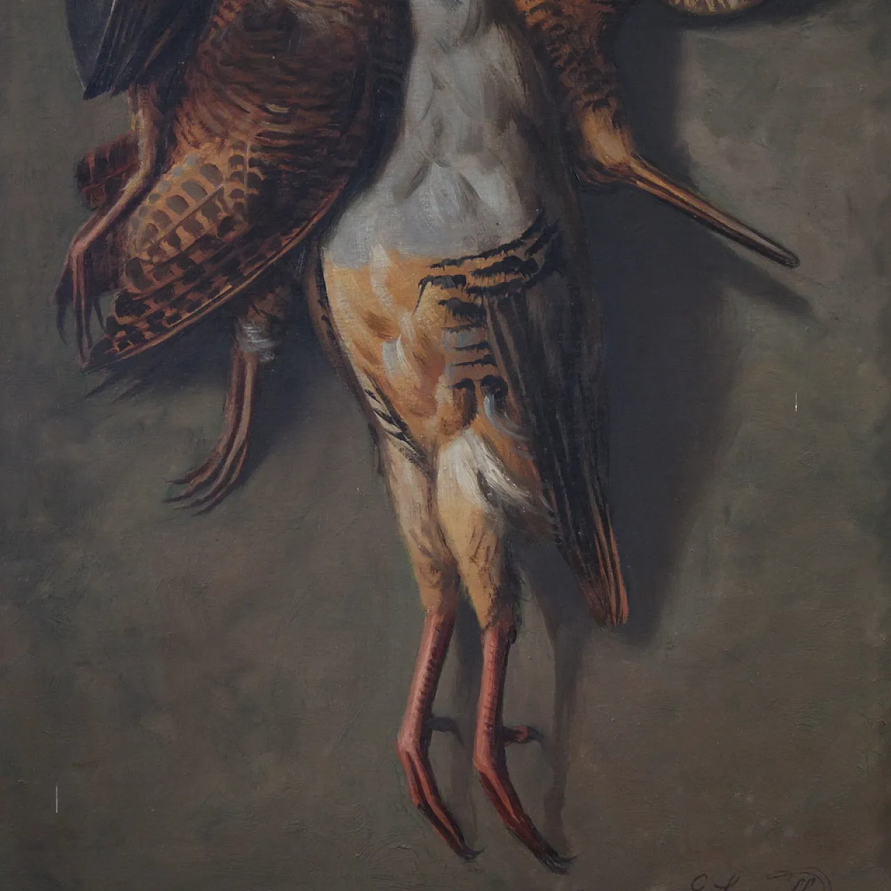 Dipinto italiano natura morta con cacciagione, '900 4