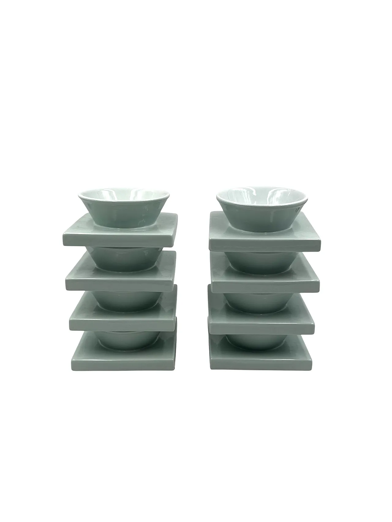 Set di 9 ciotole in ceramica azzurra, I + I Italia, anni '70 10