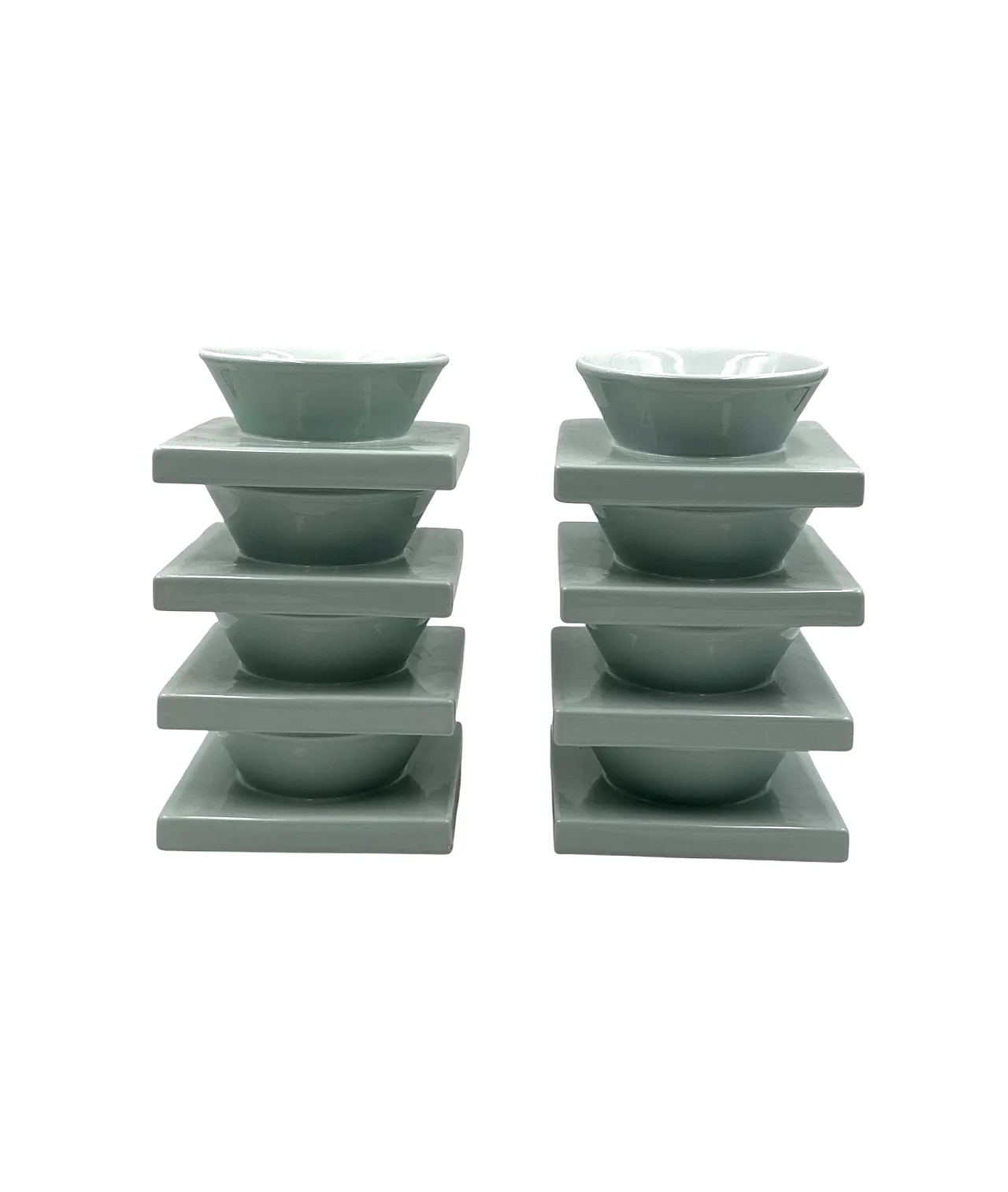 Set di 9 ciotole in ceramica azzurra, I + I Italia, anni '70 11