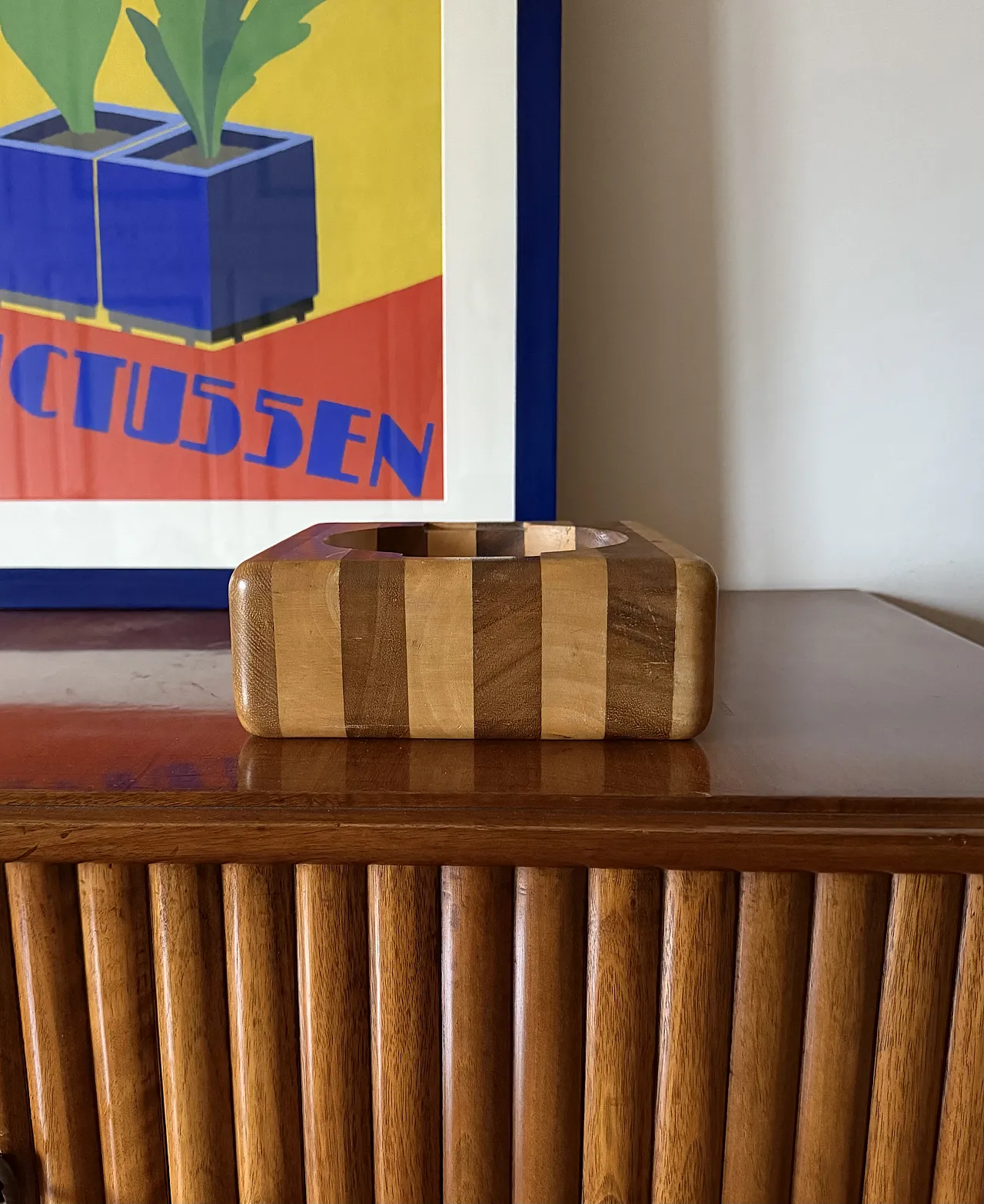 Midcentury wooden bowl, Italy, circa 1970 5