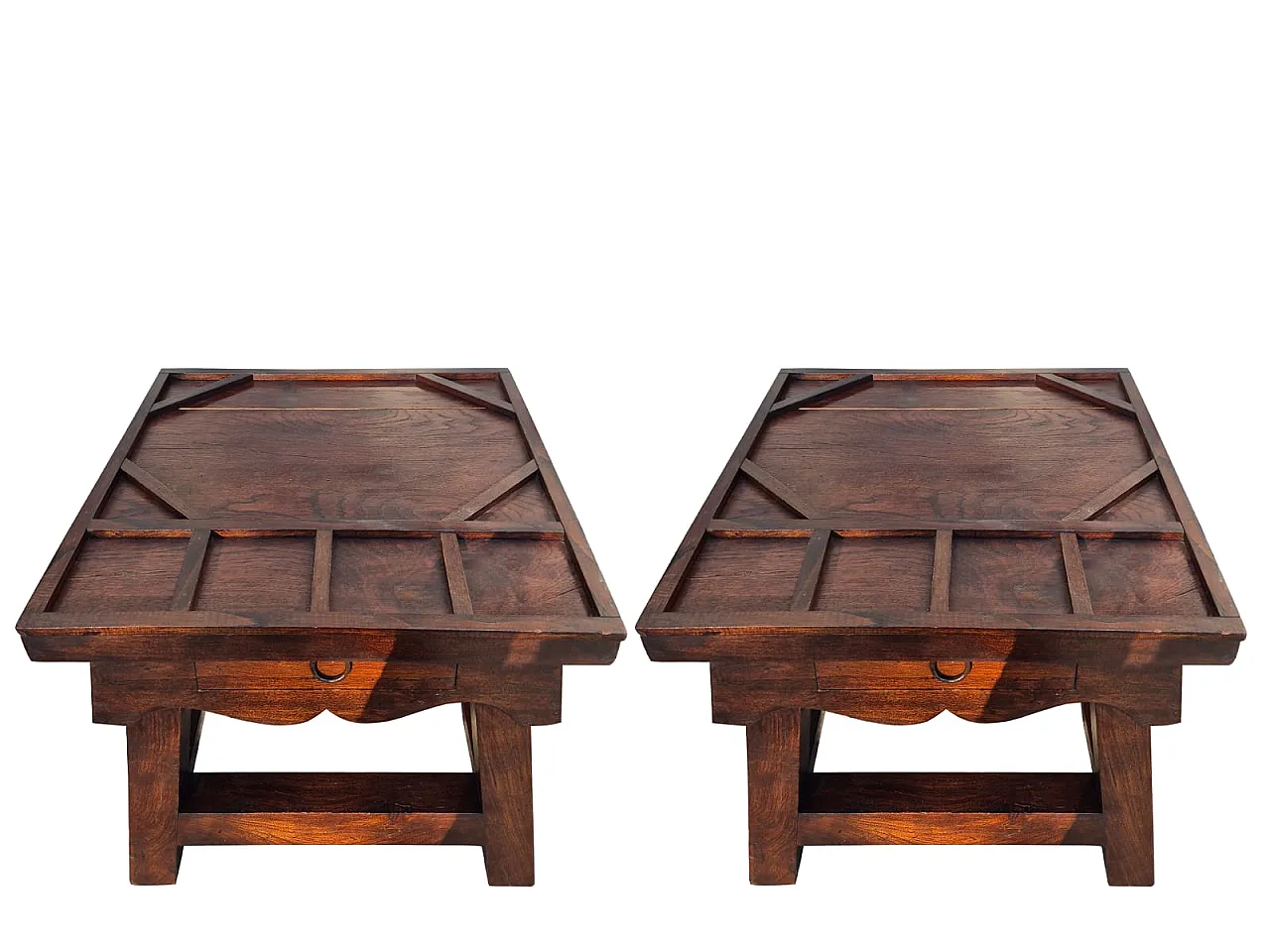Coppia di Comodini Artigianali in Legno Massello 3