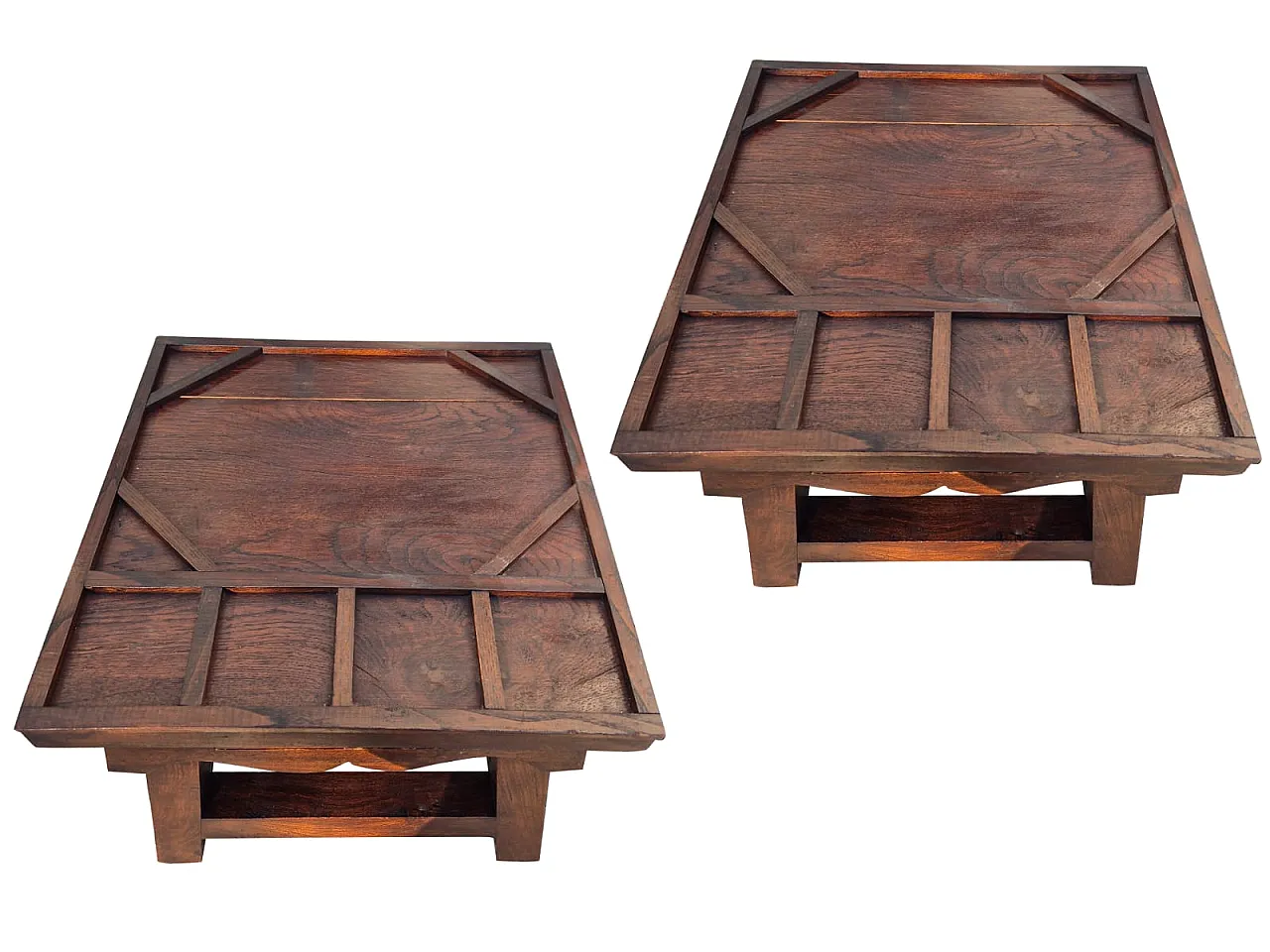 Coppia di Comodini Artigianali in Legno Massello 4