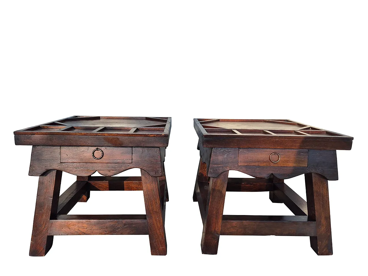 Coppia di Comodini Artigianali in Legno Massello 5