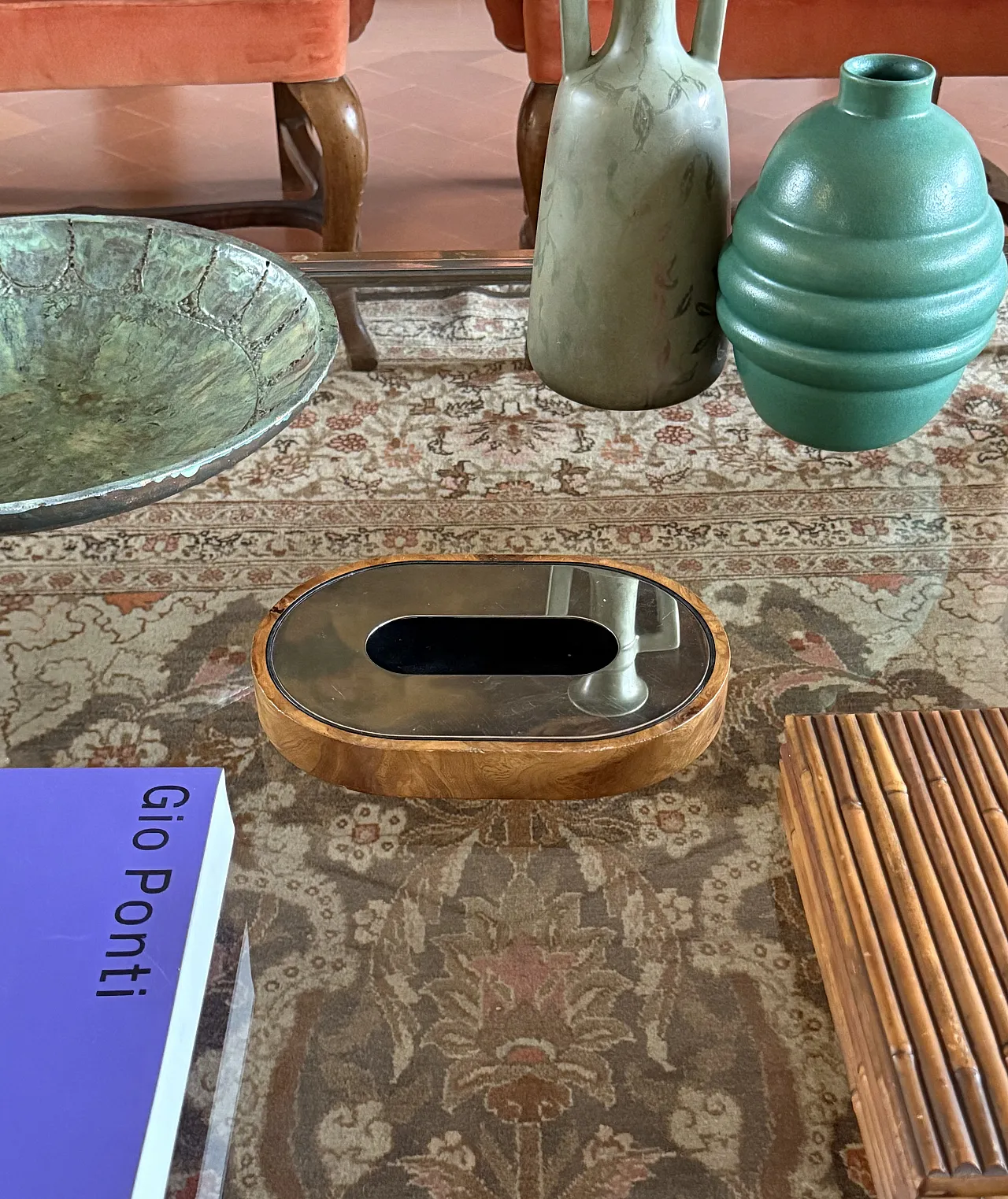 Midcentury Italian olive wood ashtray, circa 1970 4