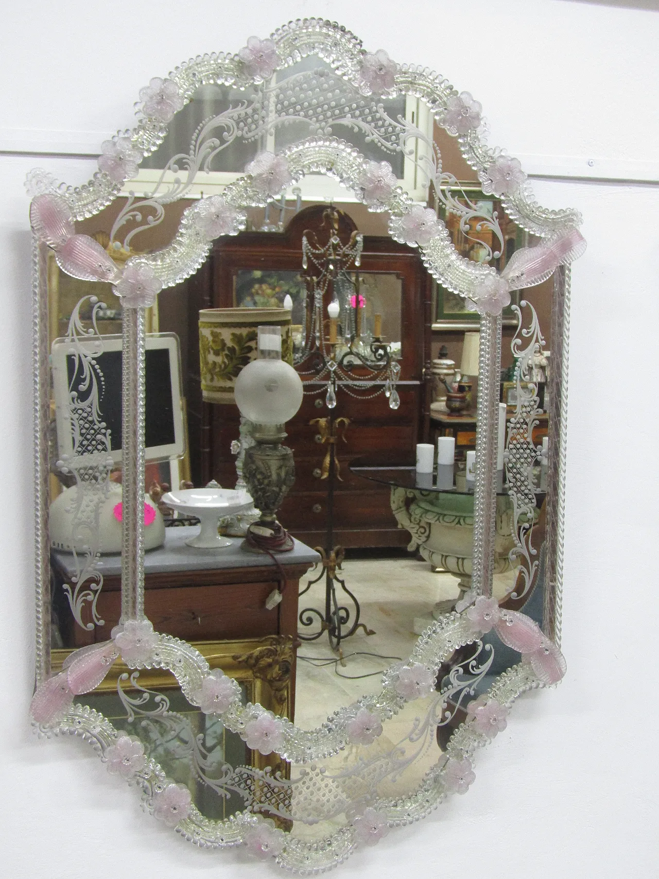 Specchio in vetro di Murano, anni '90 1