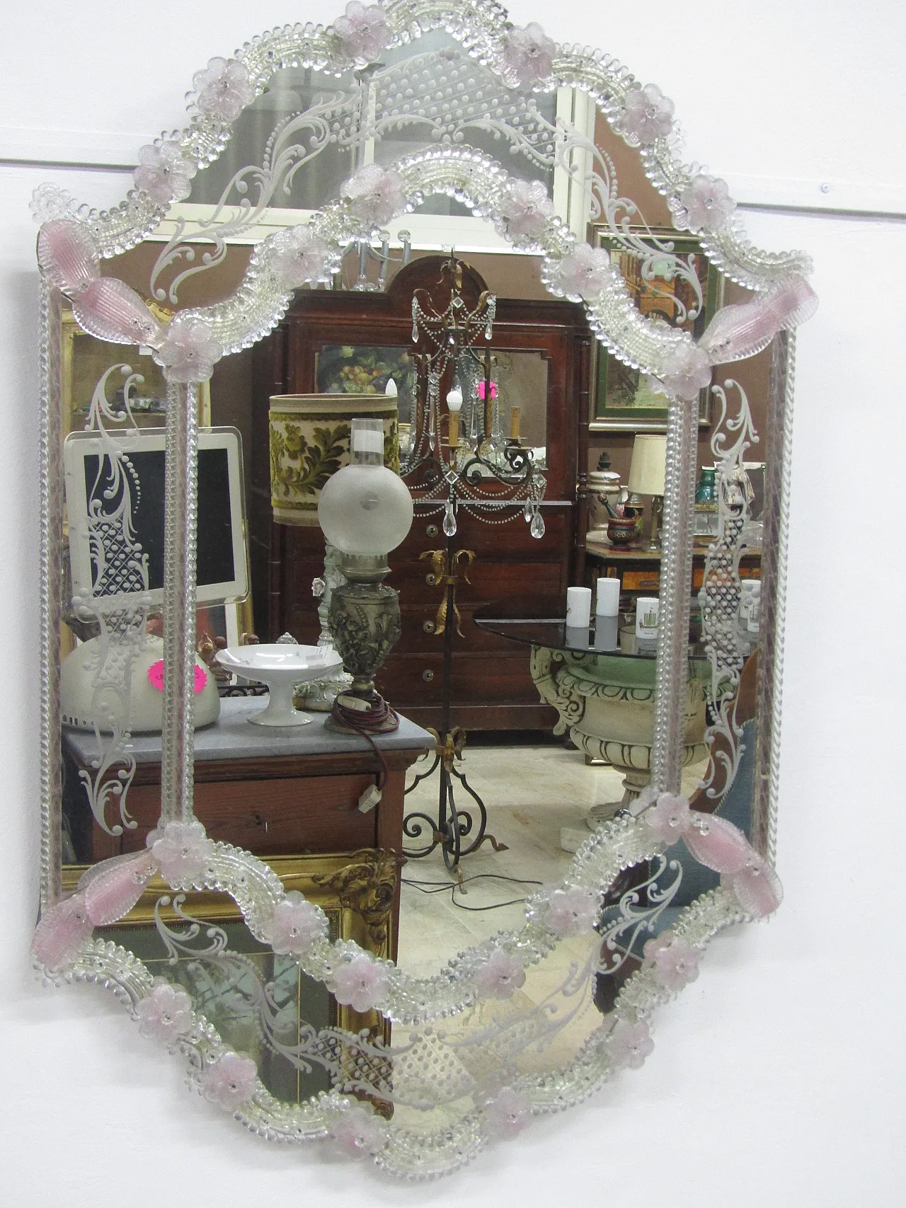 Specchio in vetro di Murano, anni '90 2