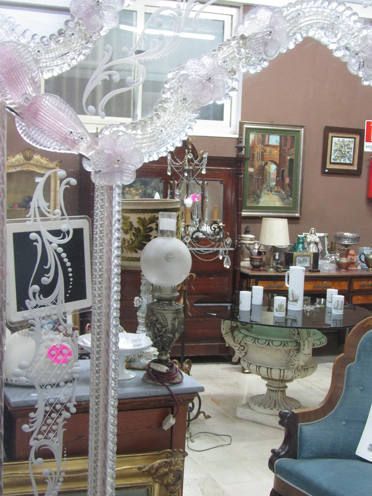 Specchio in vetro di Murano, anni '90 3