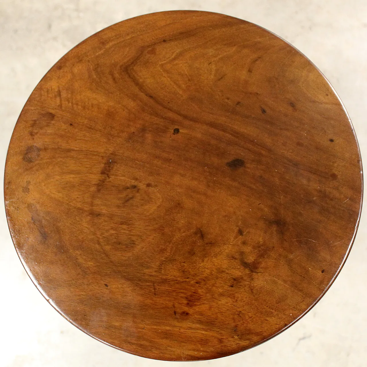 Empire column cylinder bedside table walnut, 19th century 9