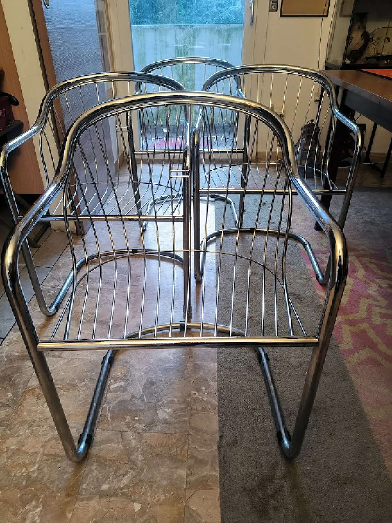 6 Sedie Sabrina di Gastone Rinaldi per Rima, anni '70 11