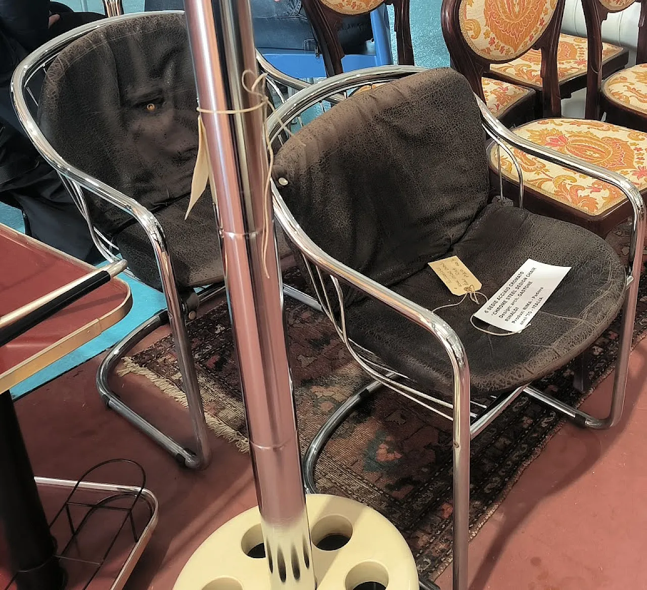 6 Sedie Sabrina di Gastone Rinaldi per Rima, anni '70 12