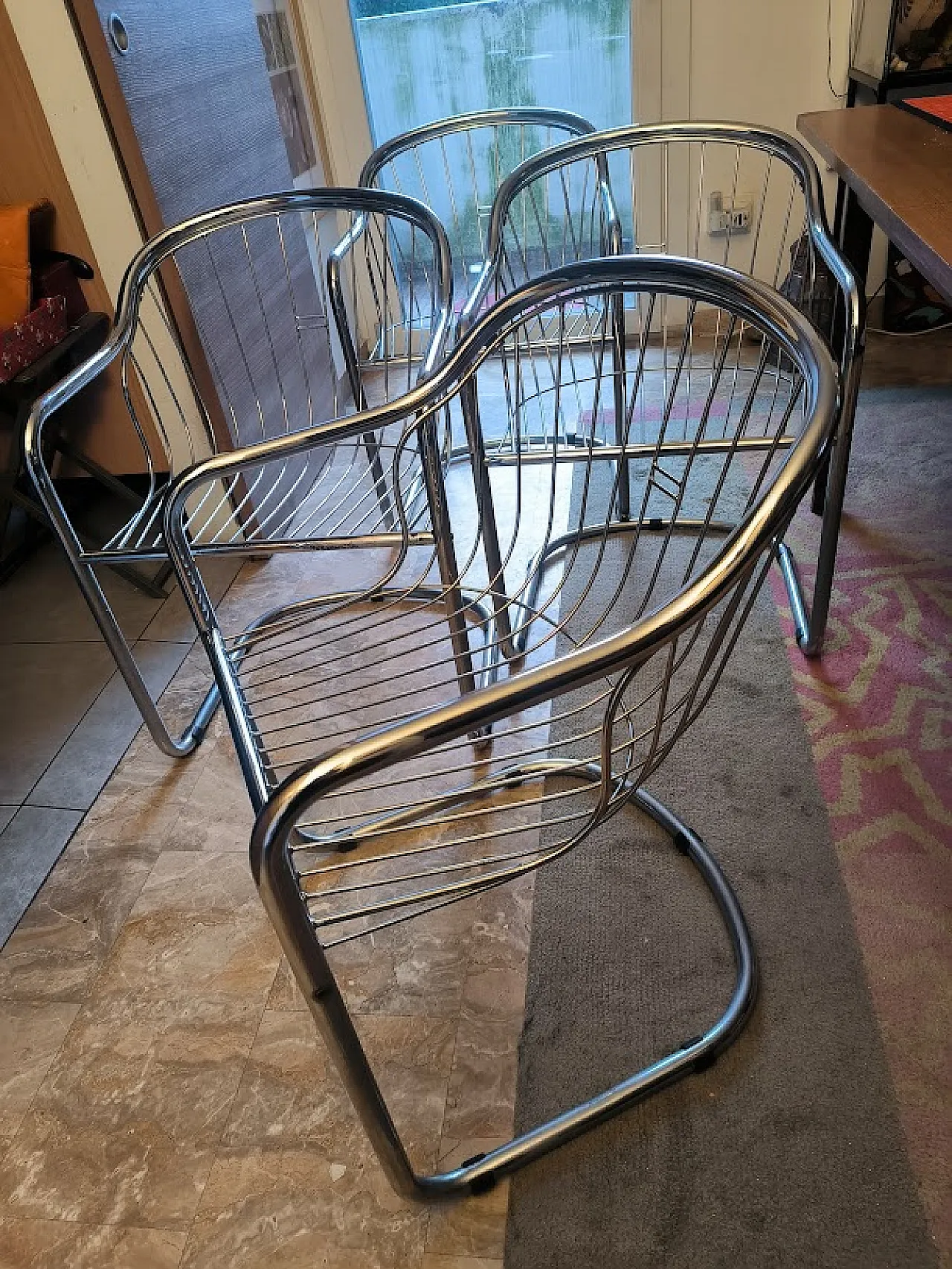 6 Sedie Sabrina di Gastone Rinaldi per Rima, anni '70 14