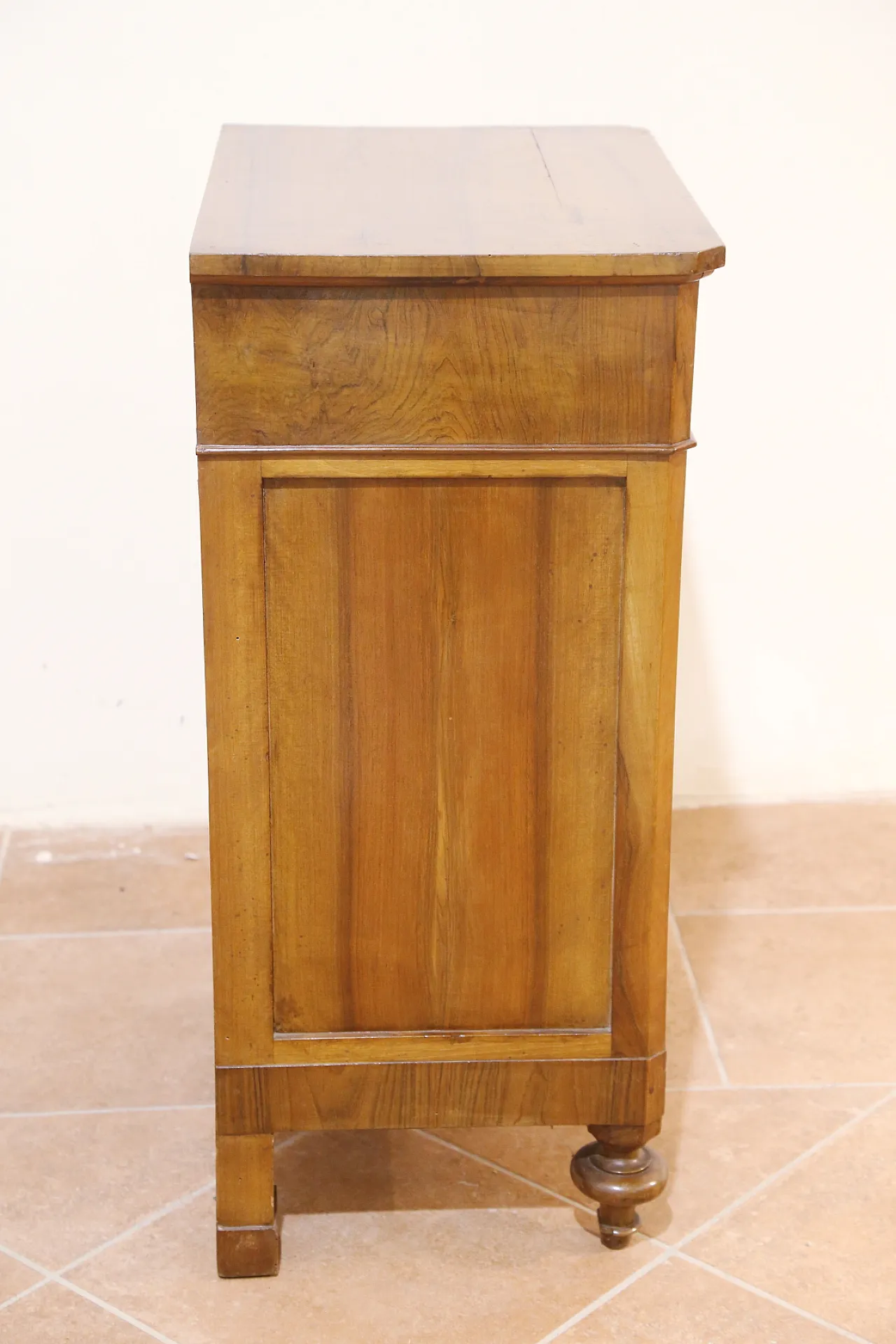 Louis Philippe French solid walnut bedside table, 19th century 13