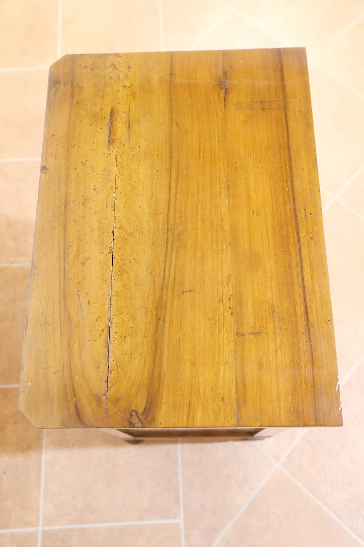 Louis Philippe French solid walnut bedside table, 19th century 15