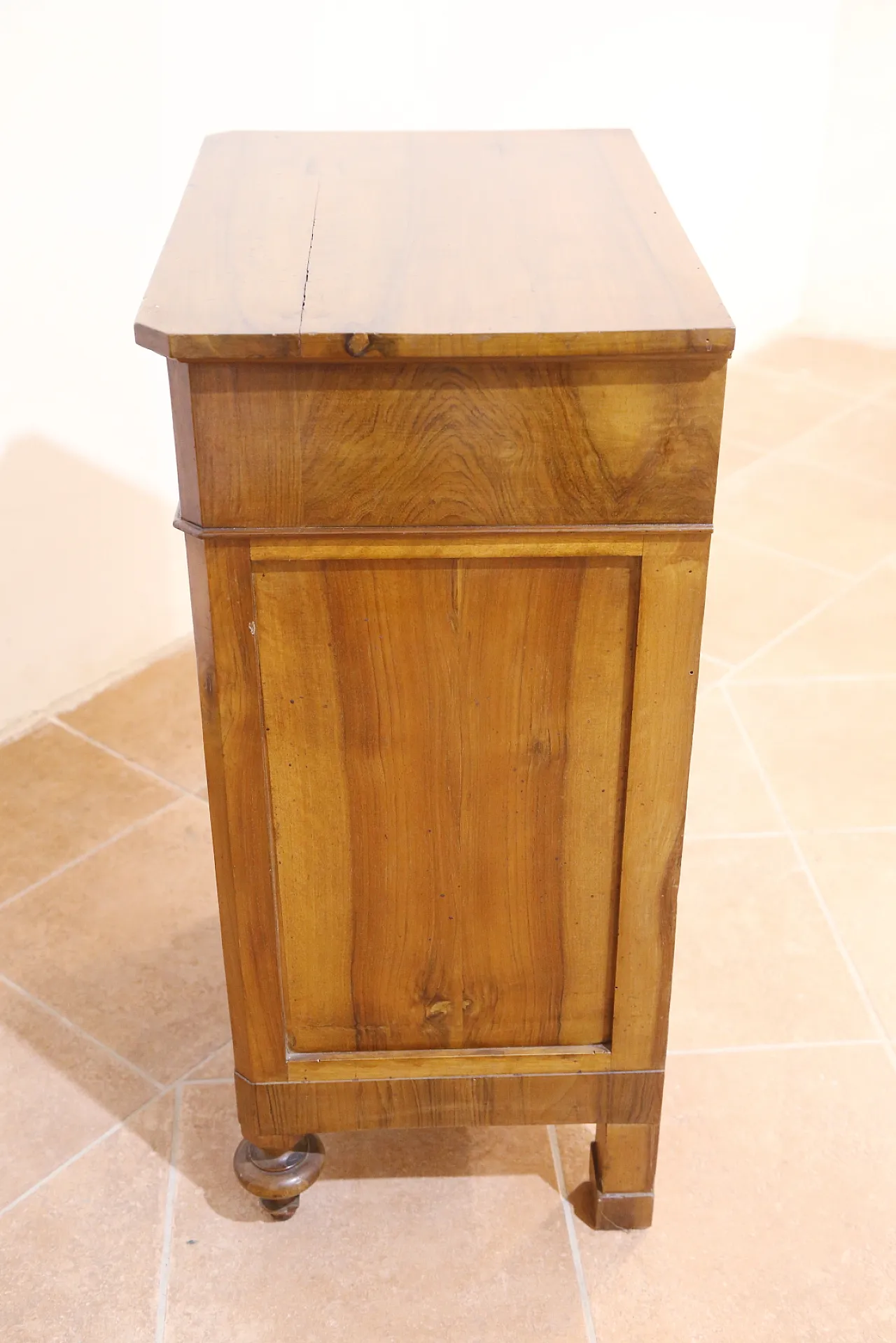Louis Philippe French solid walnut bedside table, 19th century 17
