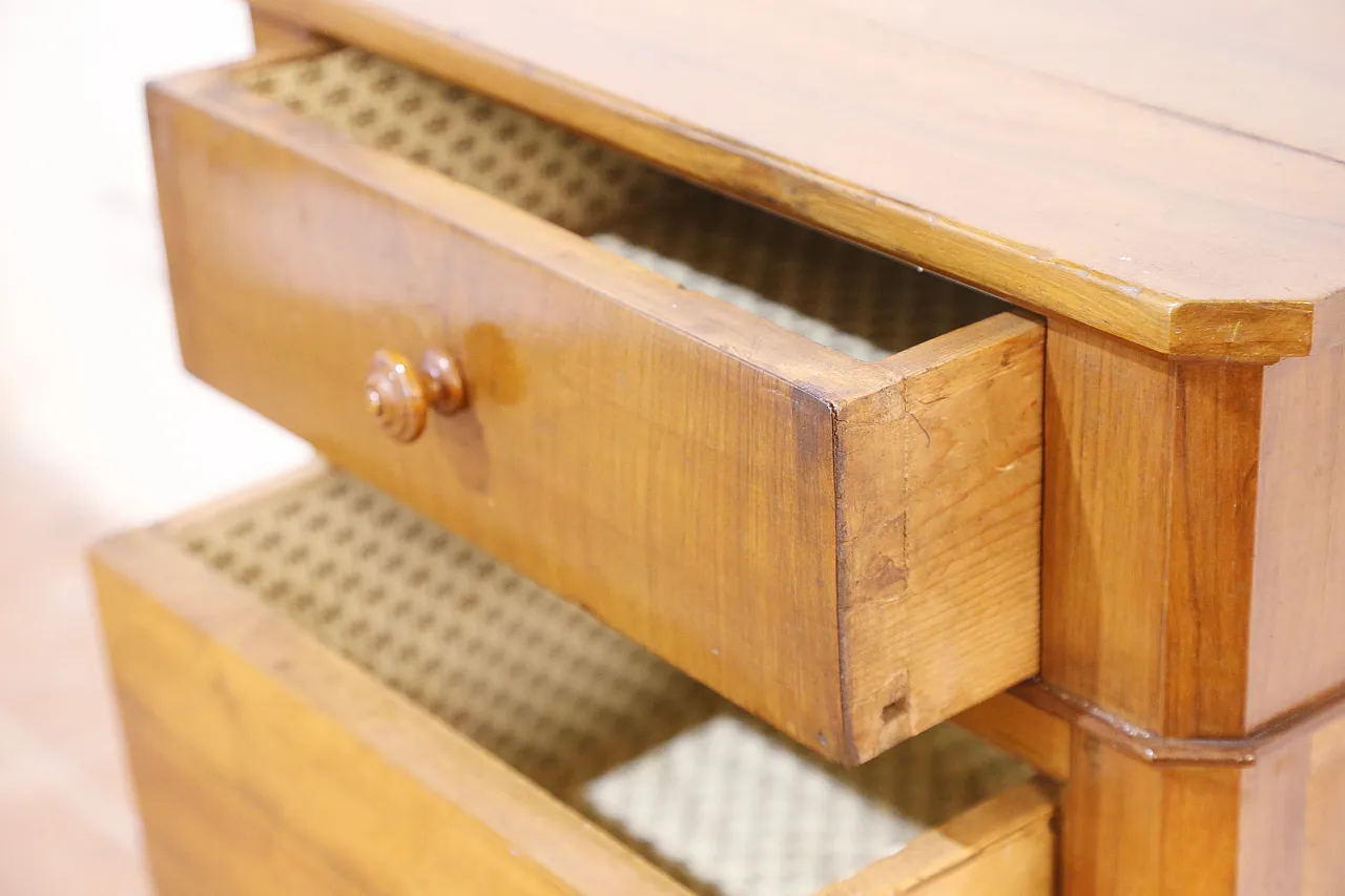 Louis Philippe French solid walnut bedside table, 19th century 22