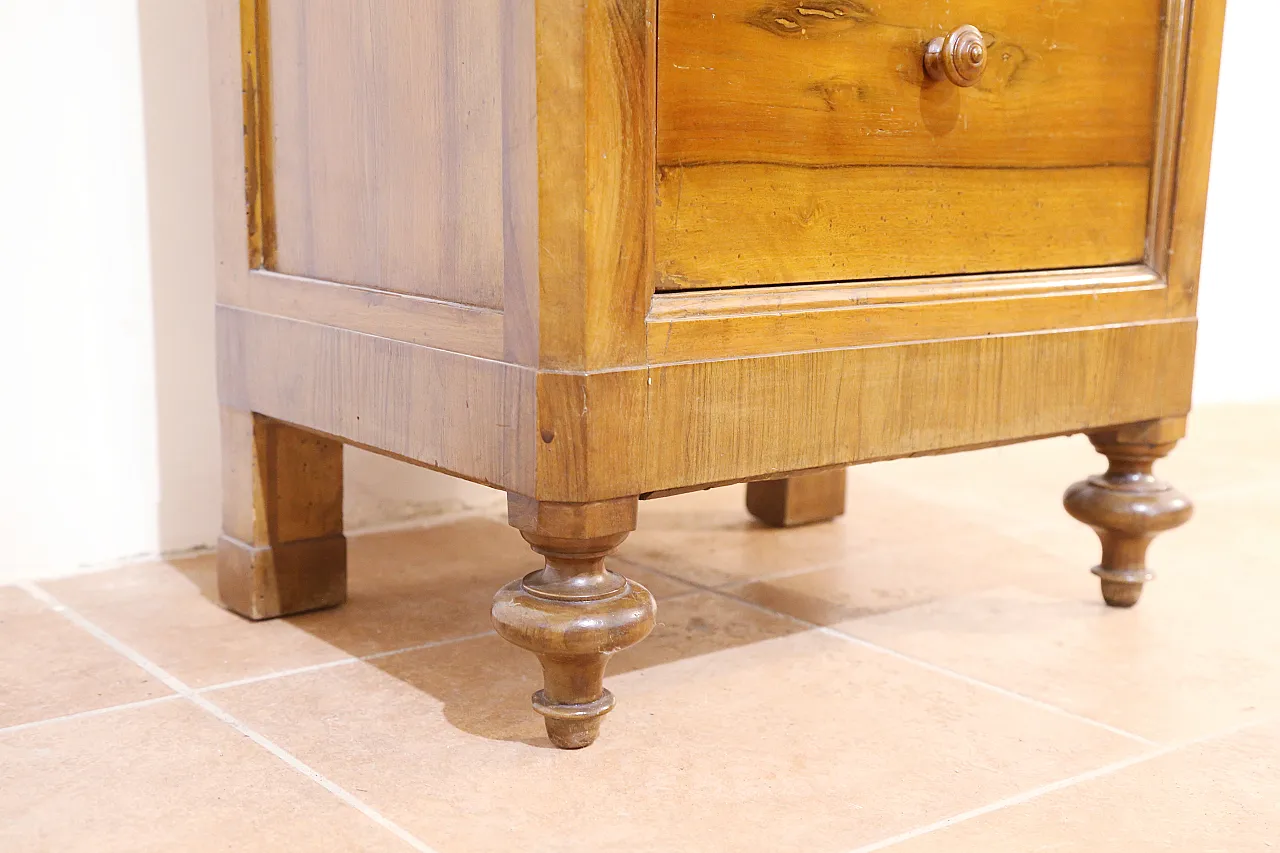 Louis Philippe French solid walnut bedside table, 19th century 23