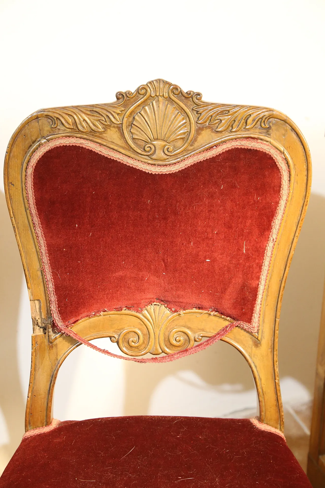 6 Biedermeier chairs set, Emilian, 19th century 3