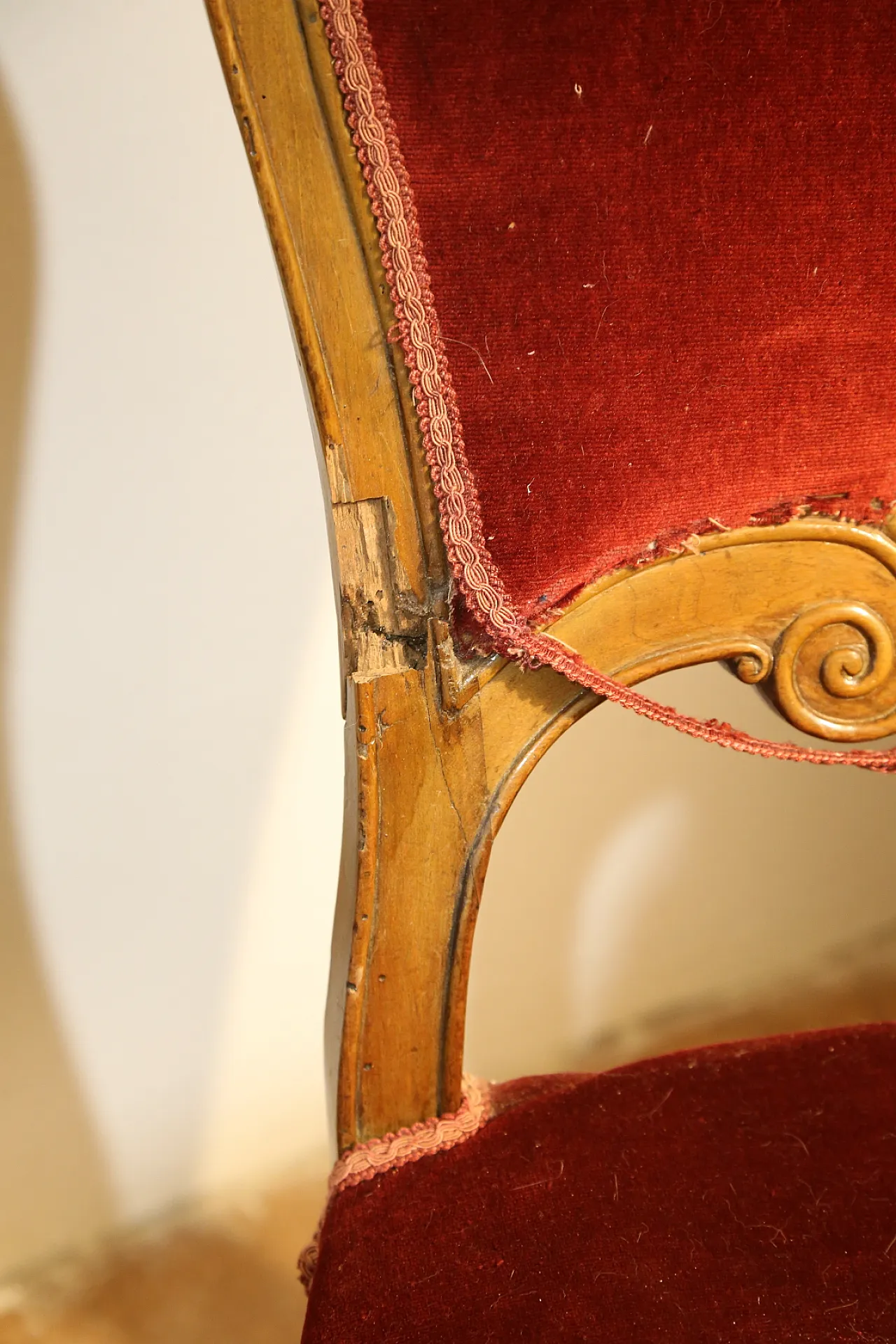 6 Biedermeier chairs set, Emilian, 19th century 4