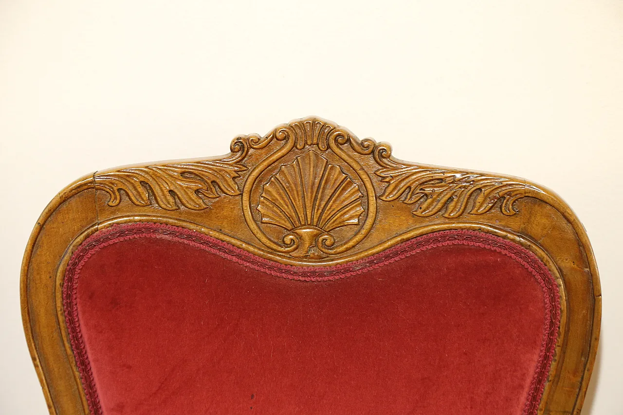 6 Biedermeier chairs set, Emilian, 19th century 17