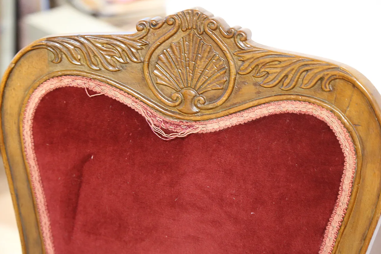 6 Biedermeier chairs set, Emilian, 19th century 19