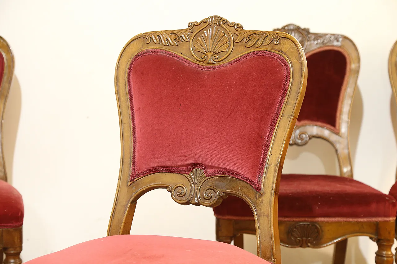 6 Biedermeier chairs set, Emilian, 19th century 23