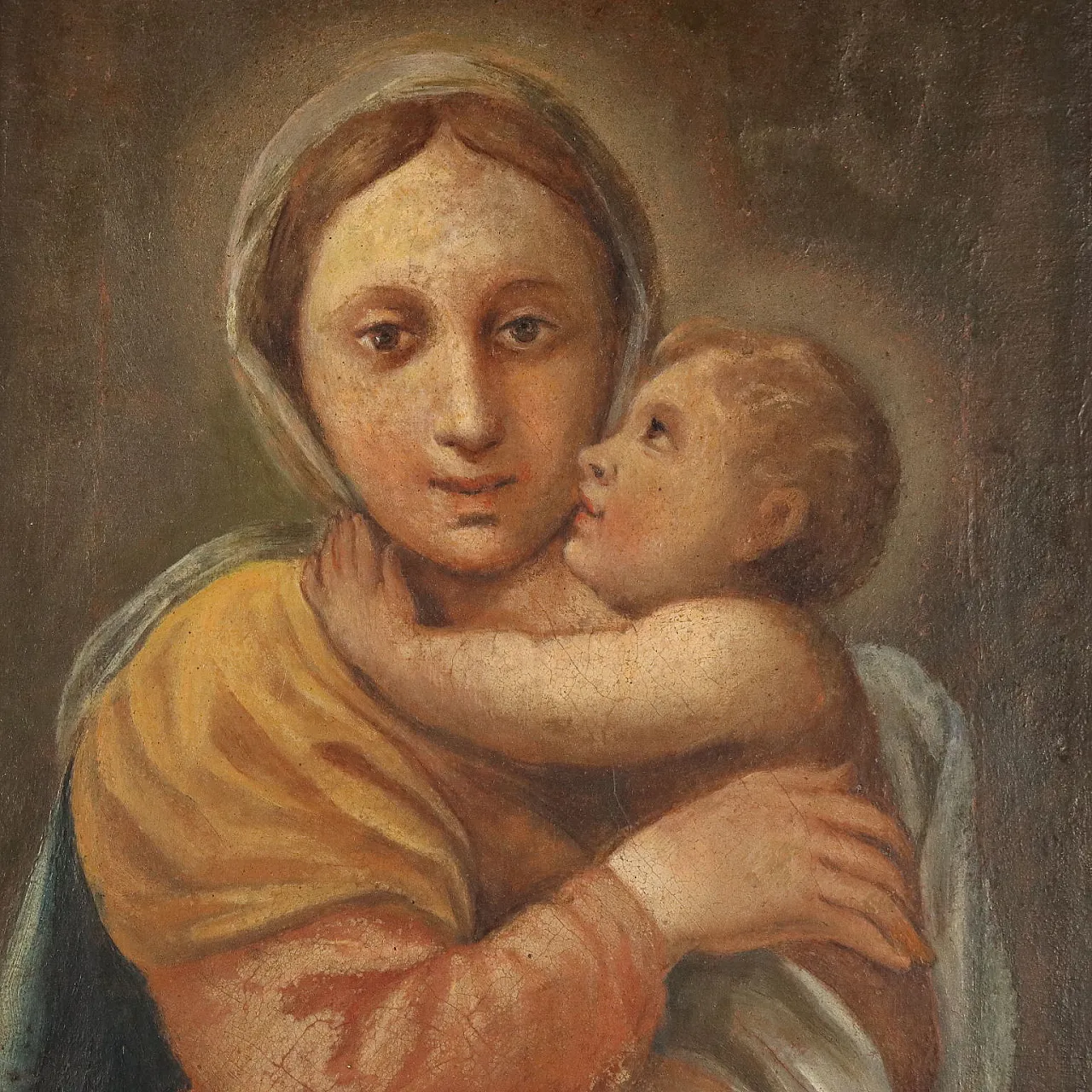 Scena sacra della maternità, olio su tela, '700 3