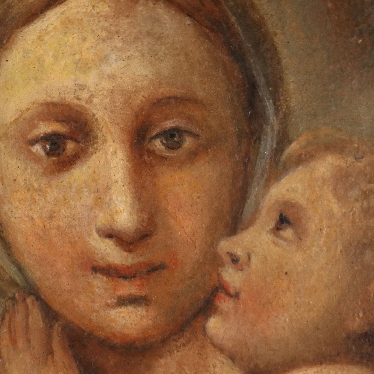 Scena sacra della maternità, olio su tela, '700 4