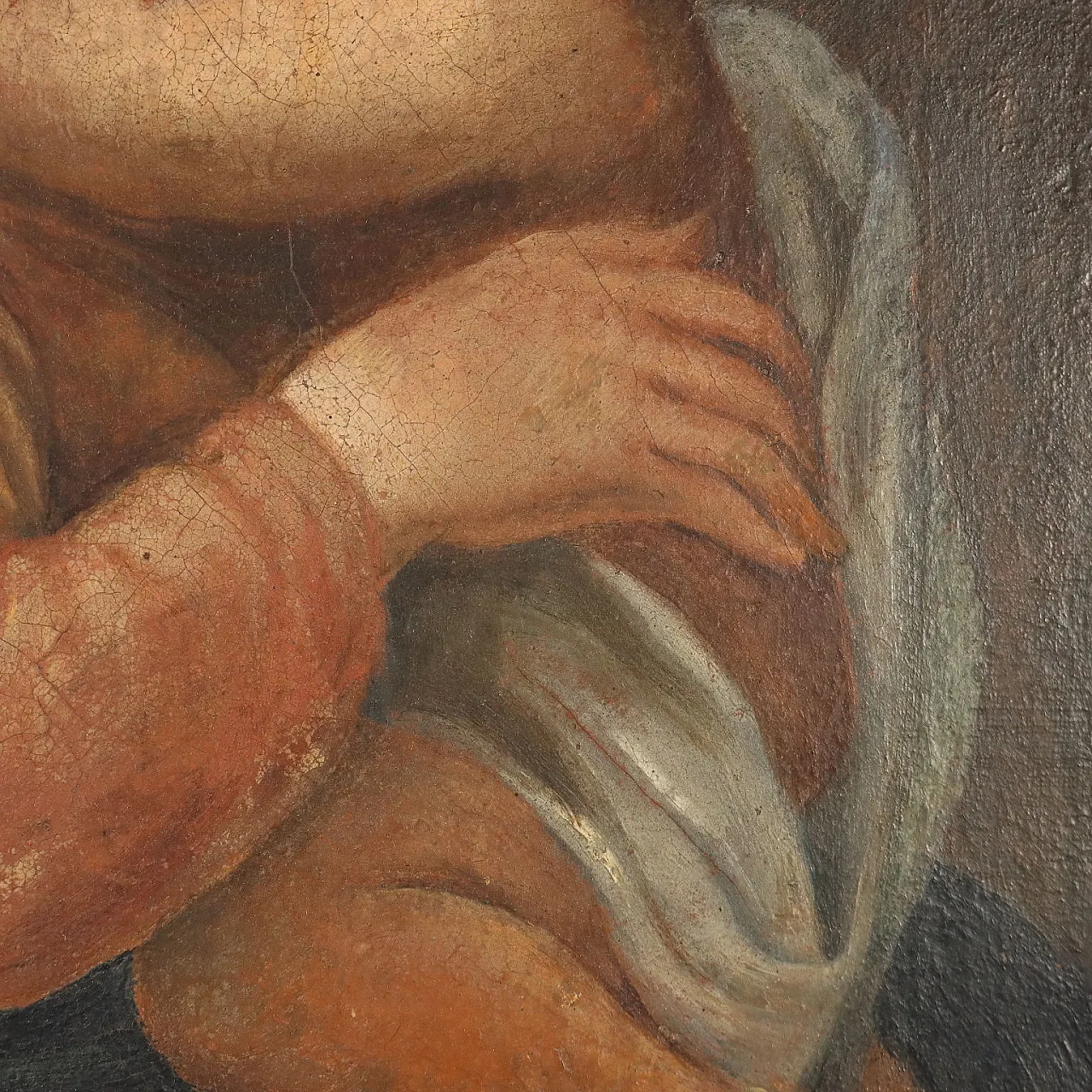 Scena sacra della maternità, olio su tela, '700 6