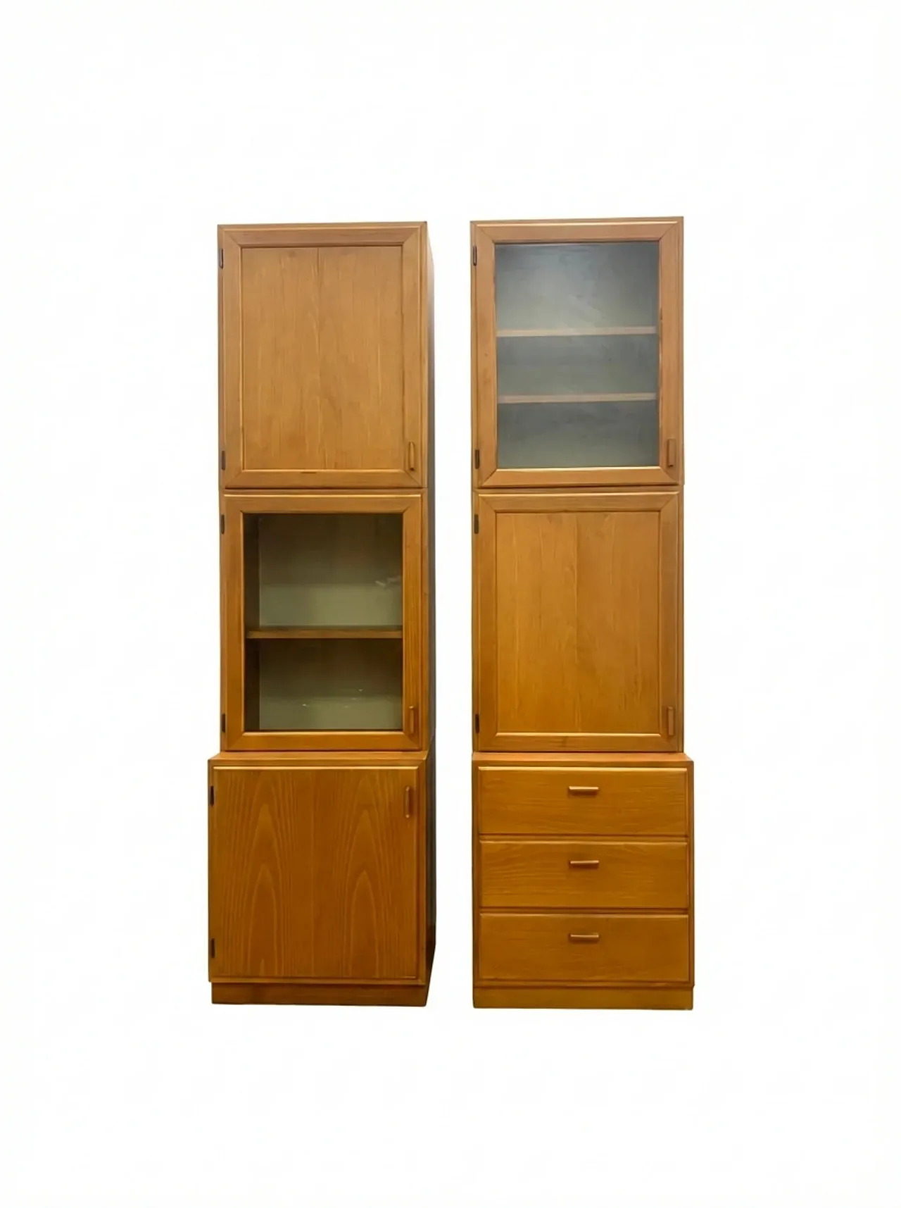 Coppia di cassettiere in legno impiallacciato, anni '70 1