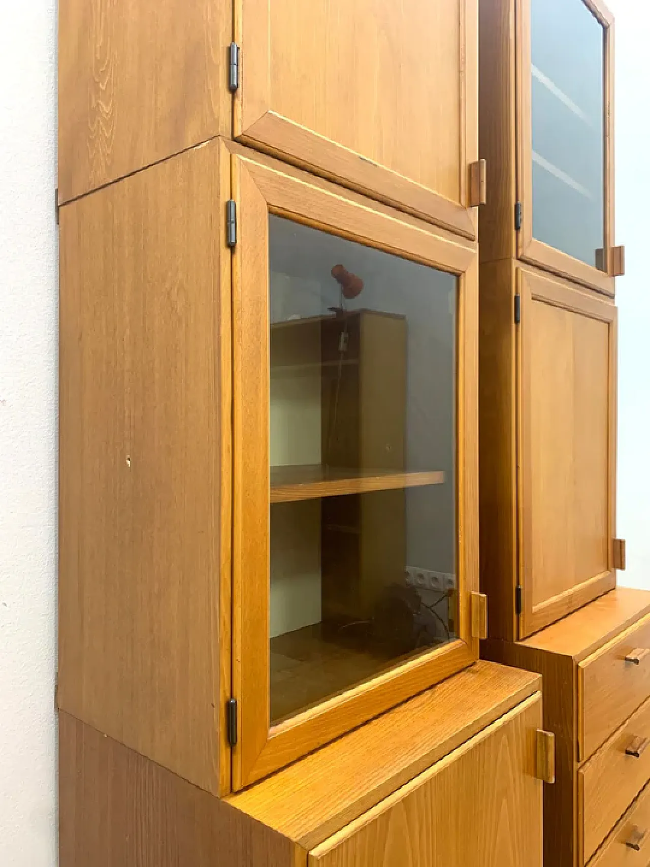 Coppia di cassettiere in legno impiallacciato, anni '70 3