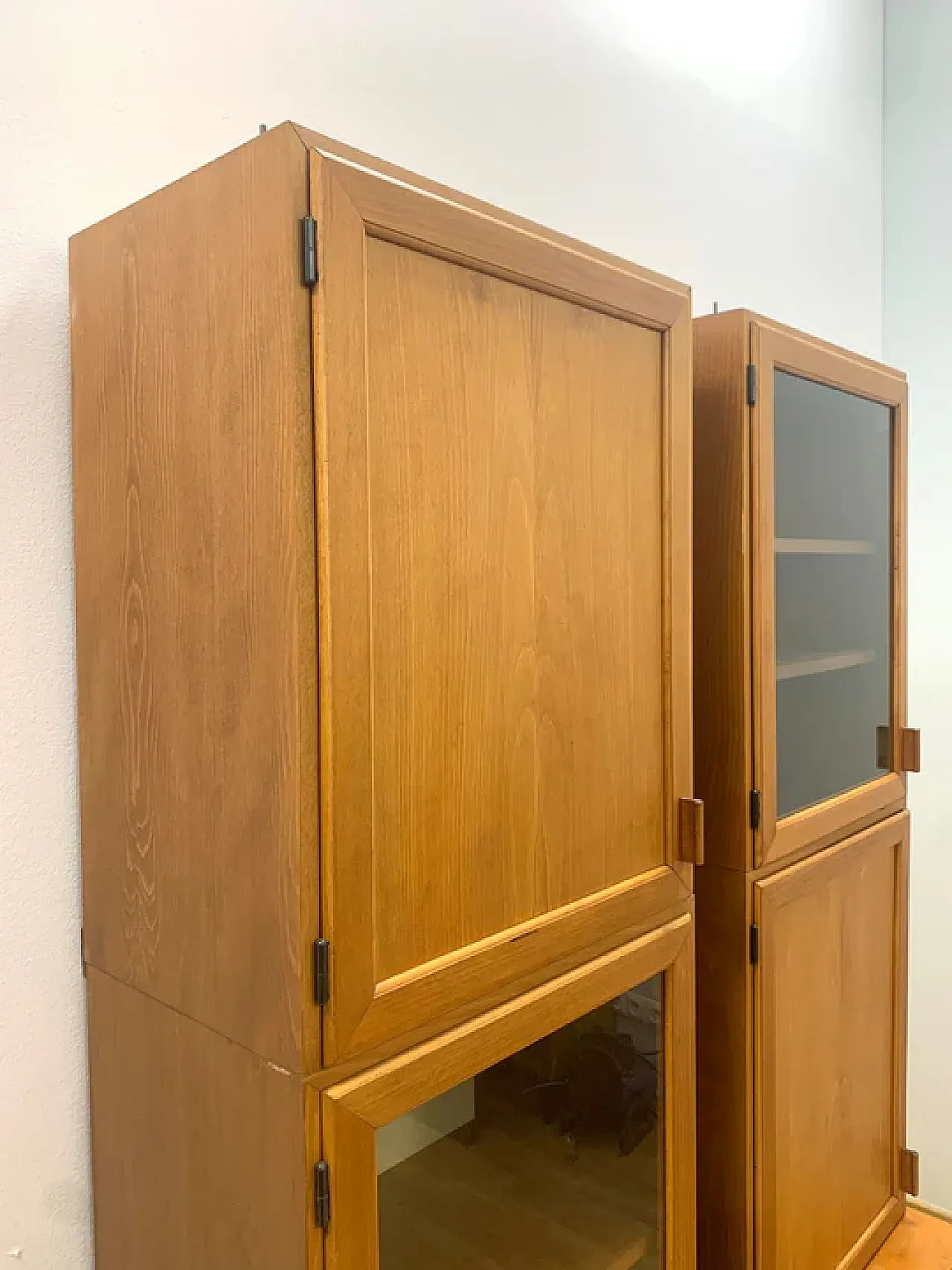 Coppia di cassettiere in legno impiallacciato, anni '70 12