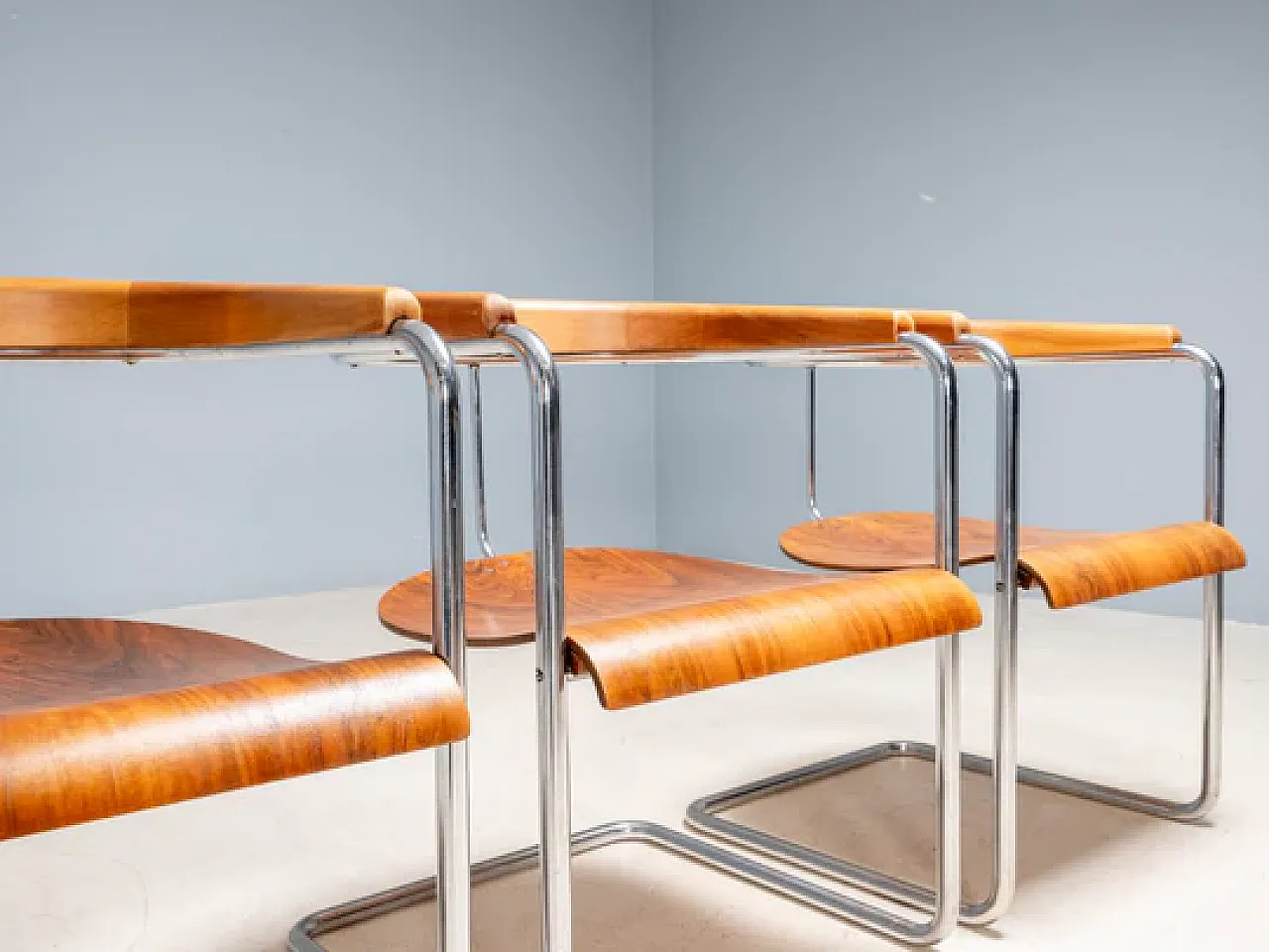 3 Poltrone consolle di Jindřich Halabala per UP Rousínov, anni '30 6