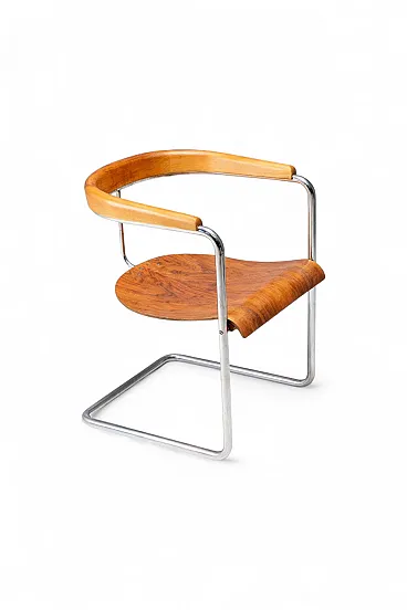 3 Poltrone consolle di Jindřich Halabala per UP Rousínov, anni '30