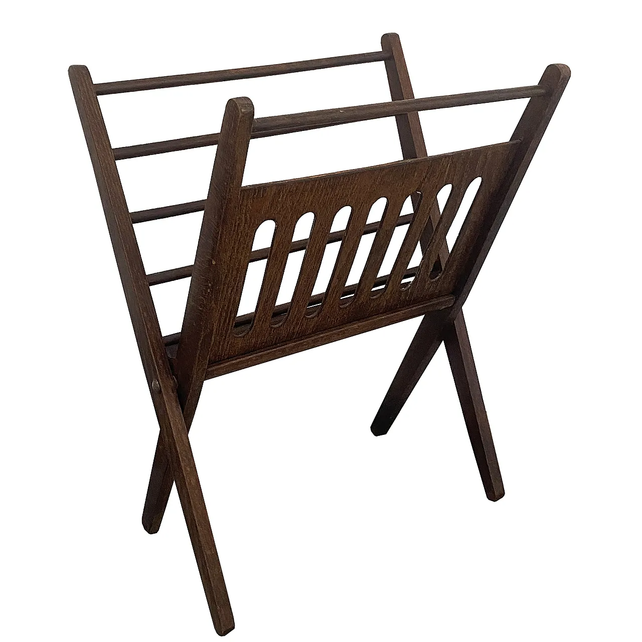 Folding wooden magazine rack from the 1960s 1