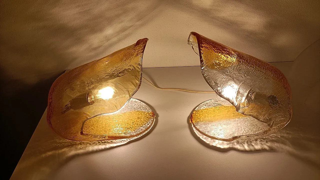 Pair of La Murrina Shell lamps, 1970s 1
