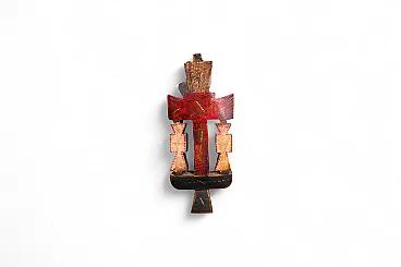 Romanian Orthodox Cross Sculpture by Victoria & Marian Zidaru, 1991