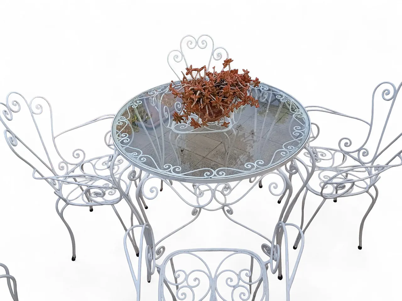 Mid-Century Italian wrought iron Garden Set, 1970s 10