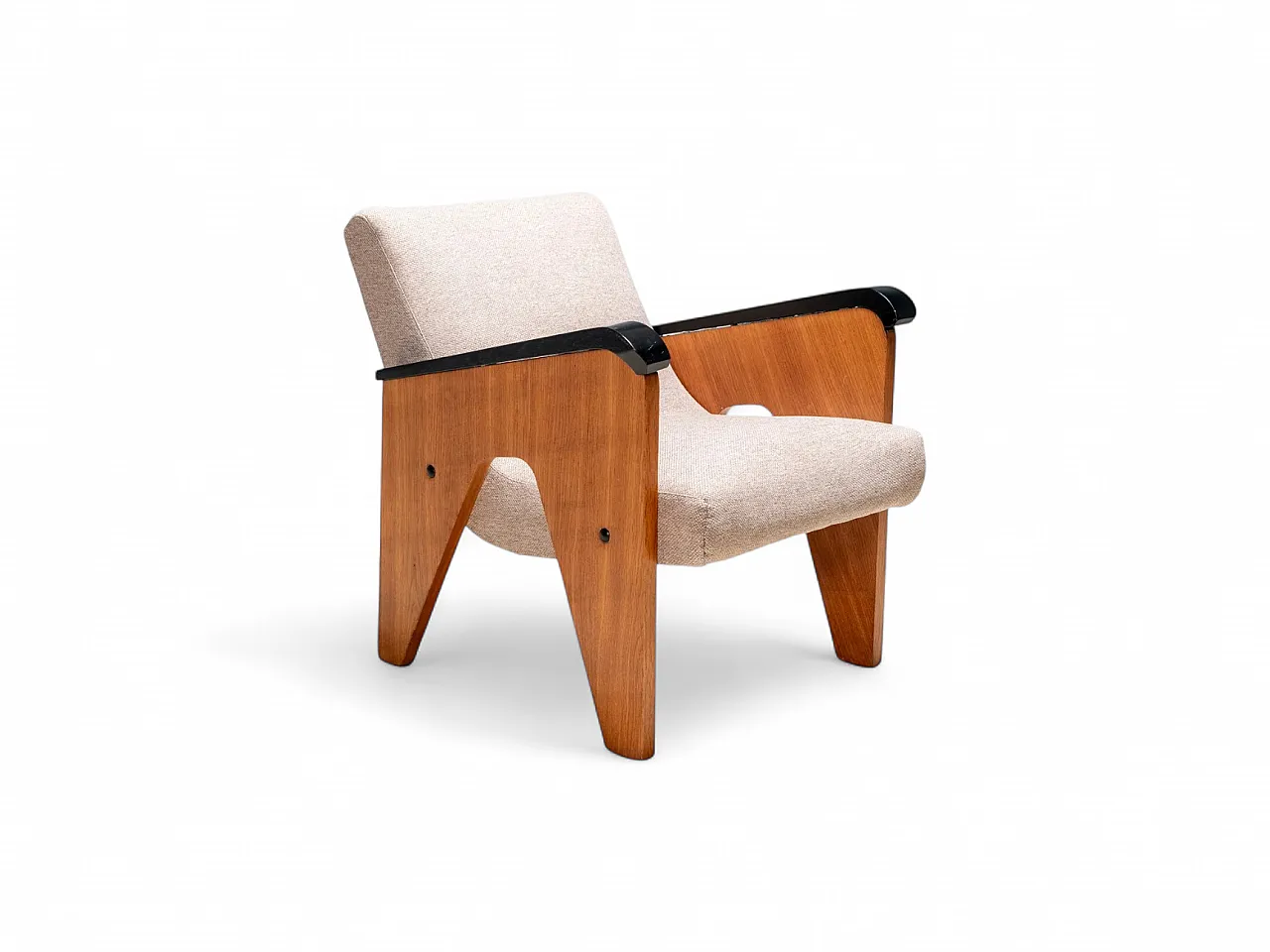 3 Poltrone con tavolo, anni '50 9