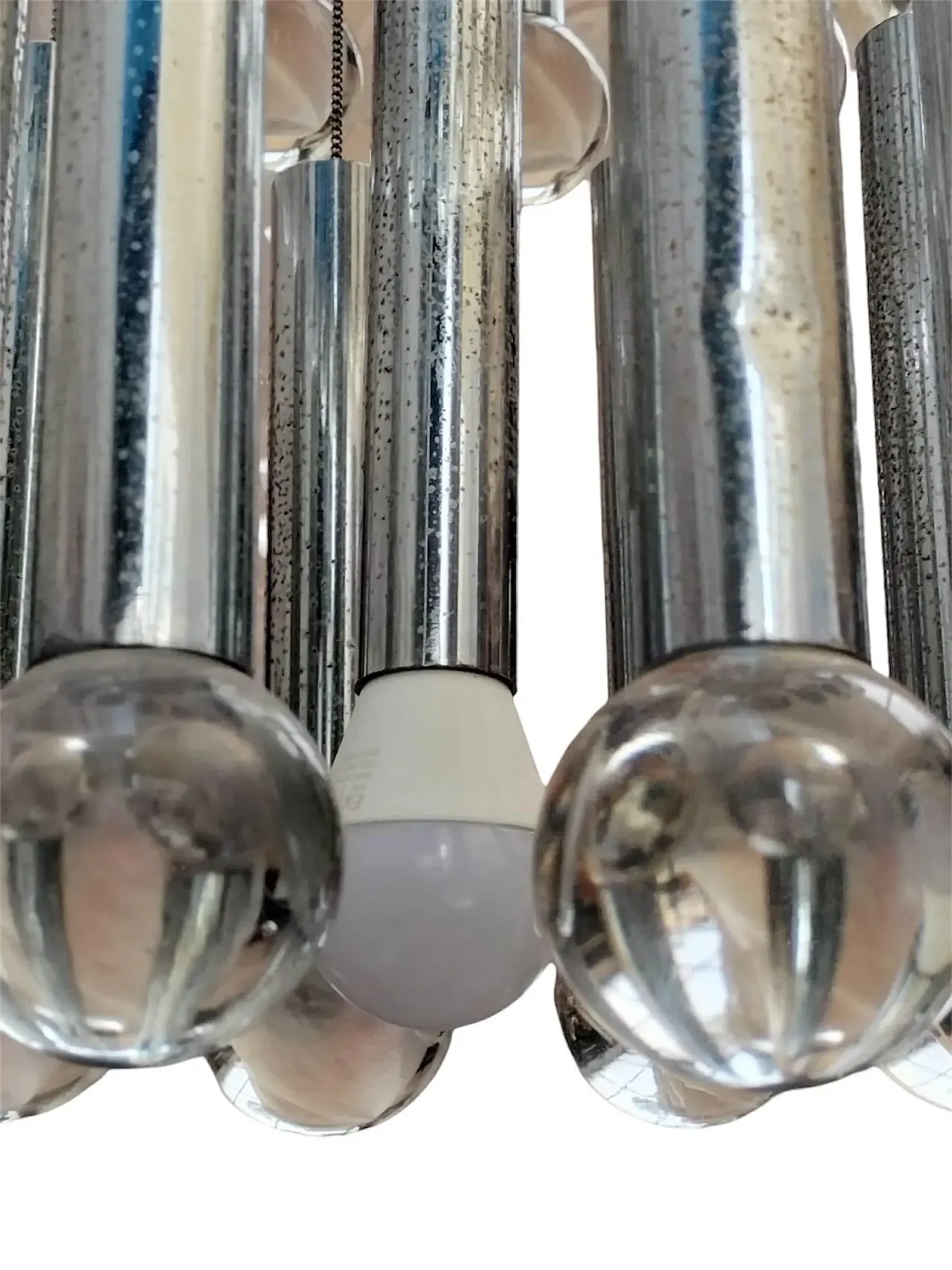Glass ball chandelier by Gaetano Sciolari, 1960s 6