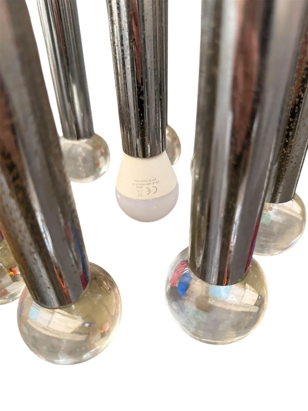 Glass ball chandelier by Gaetano Sciolari, 1960s 10